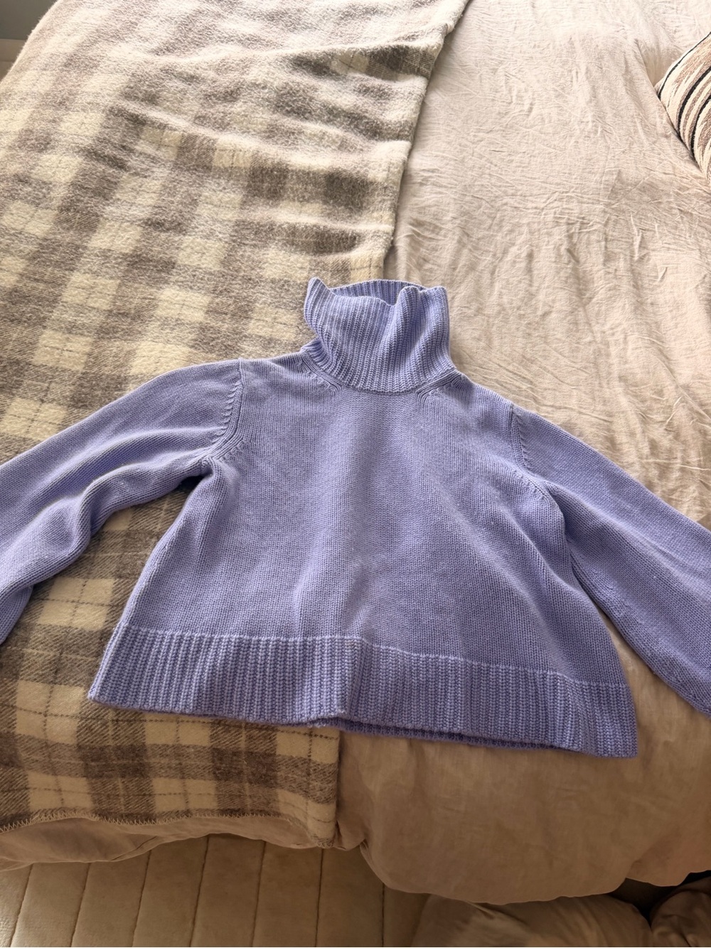 Stateside Lilac Cropped Turtleneck Sweater
